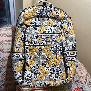 Vera Bradley Floral Backpack - Yellow and Black